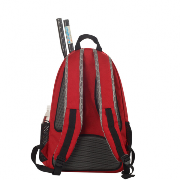 C2169 Unique red outdoor backpacks with Badminton pouch