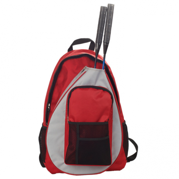 C2169 Unique red outdoor backpacks with Badminton pouch