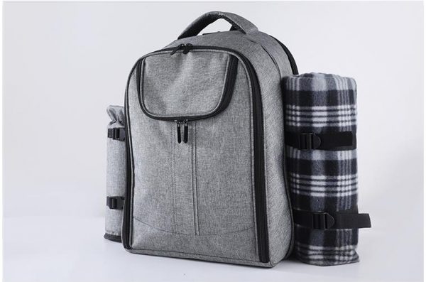 Wine bottle outdoor picnic cooler backpack with picnic mat