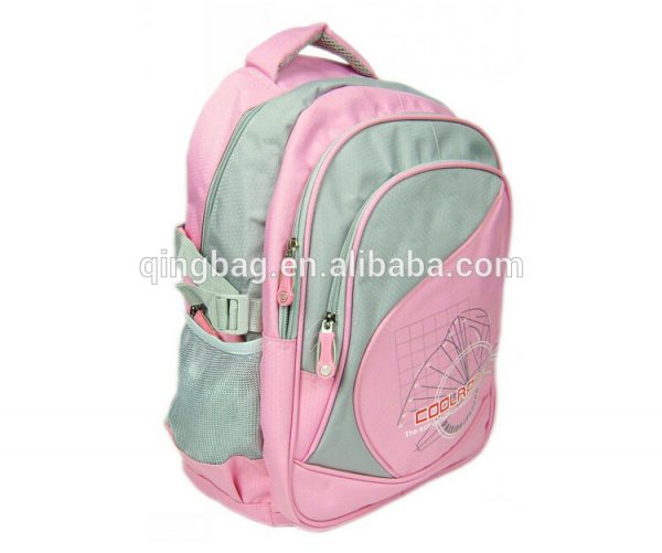 Girl's Pink print honeycomb lattice student school backpack