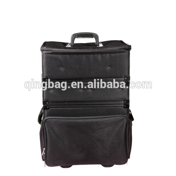 Professional soft-sided 3-Piece makeup trolley case