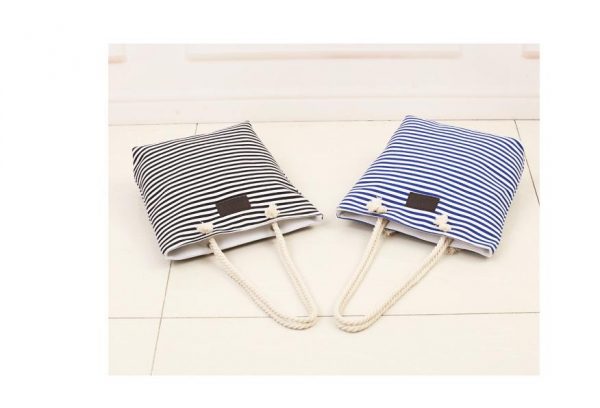 Fashion stripe women lady handbag beach bag
