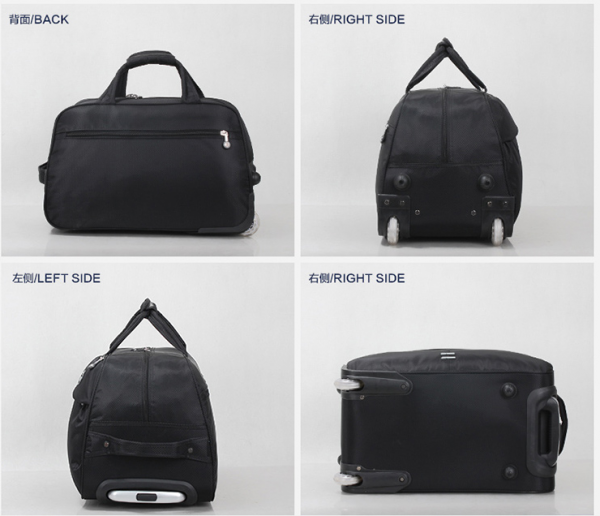 Personalize nylon luggage travel bags with wheels