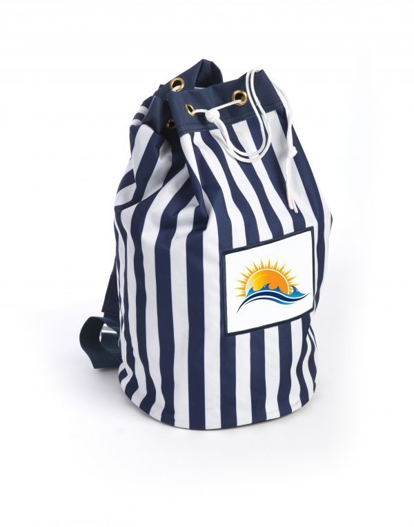 High quality fashion stripe traveling handbag tote bag beach bag set
