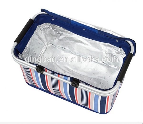 New insulated picnic basket cooler bag,picnic basket with cutlery,napkin etc.
