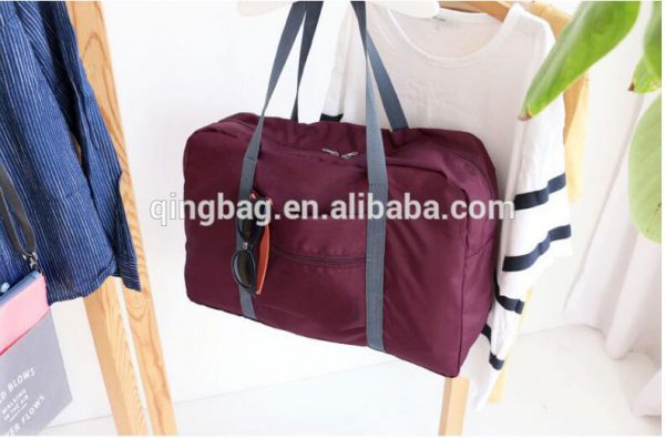 Foldable soft ripstop weightless travel tote handbag