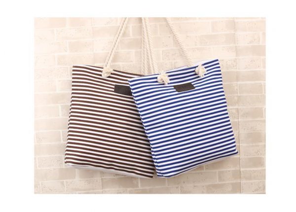 Fashion stripe women lady handbag beach bag