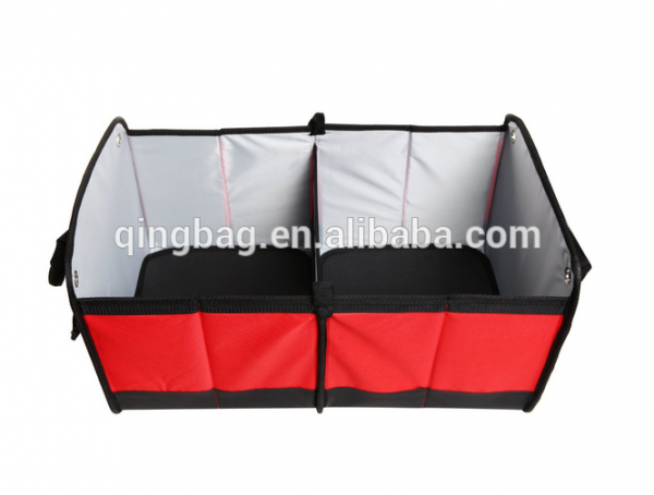 Foldable Multi Compartment Fabric Car / Truck Storage Basket/Trunk Organizer