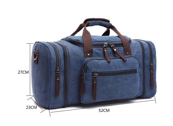 Factory design high quality blue duffel bag ideal for sport and travel