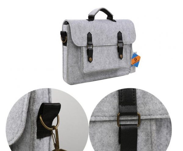 Factory manufacture Wool Felt Laptop messenger bag for wholesale