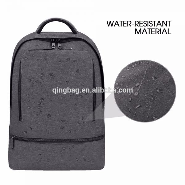 Water resistant multi functional casual laptop back pack with USA charge port