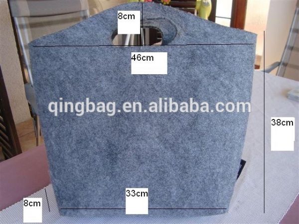 Felt Carrying Case Cover Protective Bag with Handle & Pocket for 15" MacBook Pro / Pro Retina - Dark Gray