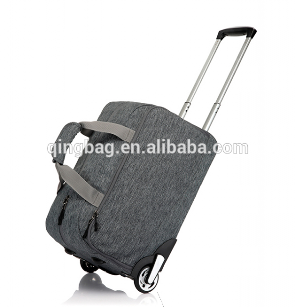 Fashionable trolley luggage soft duffel bag