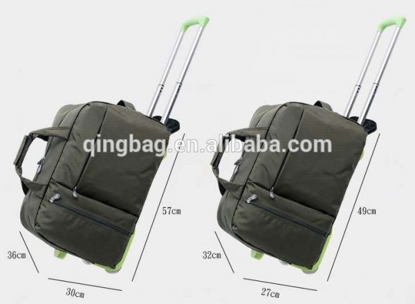 Personalize nylon luggage travel bags with wheels