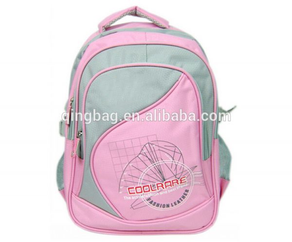 Girl's Pink print honeycomb lattice student school backpack