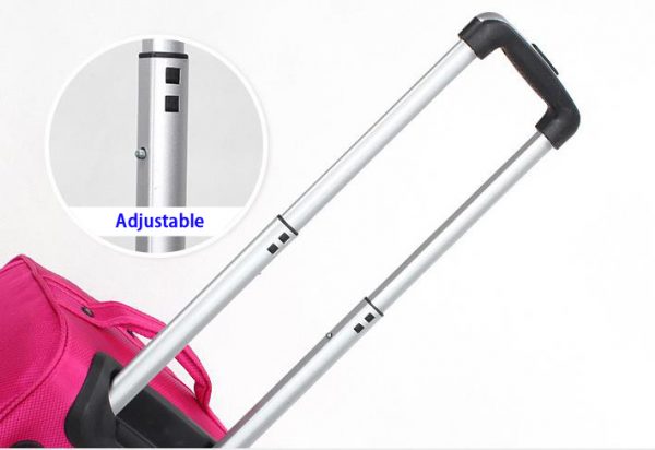 High quality silver nylon  trolley travel bag duffel bag