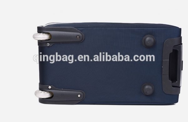 Large wheeled trolley duffel bag outdoor traveling strong blue heavy duty