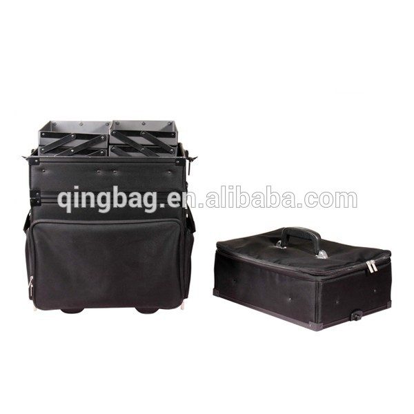 Professional soft-sided 3-Piece makeup trolley case
