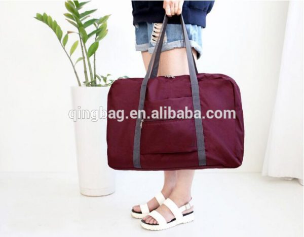 Foldable soft ripstop weightless travel tote handbag