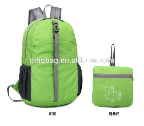 Foldable backpack waterproof ripstop fabric