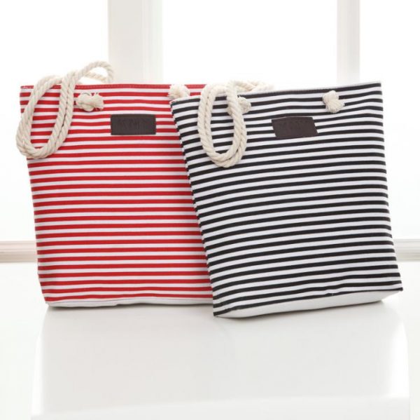 Fashion stripe women lady handbag beach bag