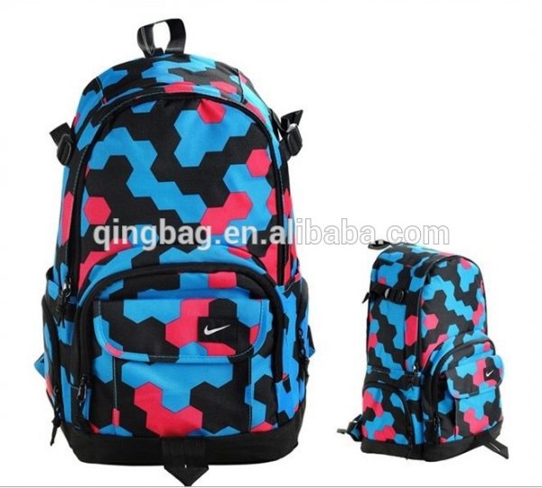 Fashion pink girl school bag,snow icons printing on the bag