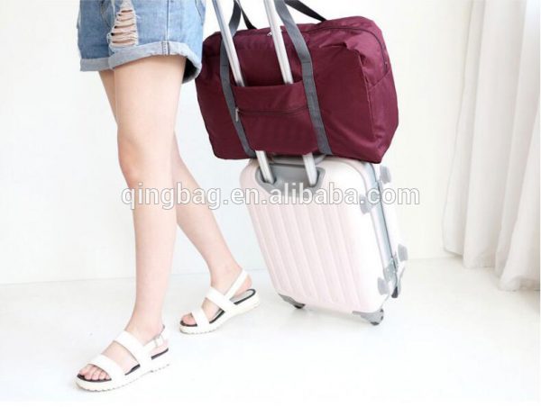 Foldable soft ripstop weightless travel tote handbag