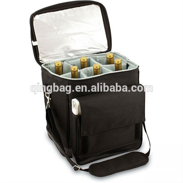 6 wine bottle can pack insulated cooler bag