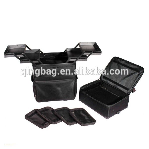 Professional soft-sided 3-Piece makeup trolley case