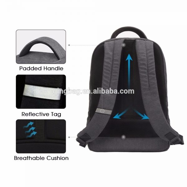 Water resistant multi functional casual laptop back pack with USA charge port