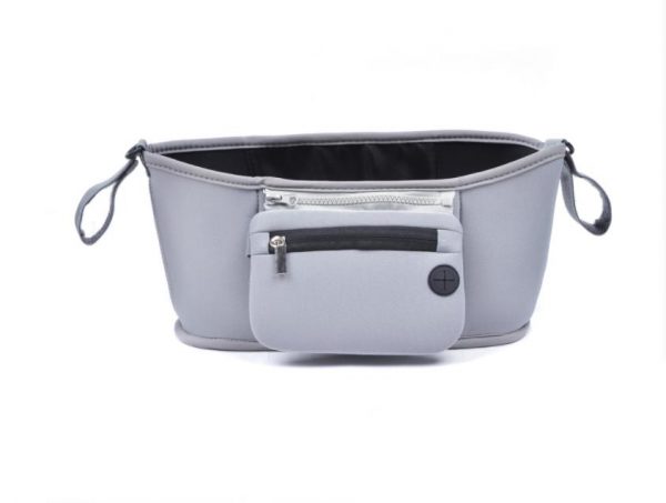 Baby Stroller Organizer Bag with Hook & Loop Fasteners Trolley Universal Storage Carriage Bag