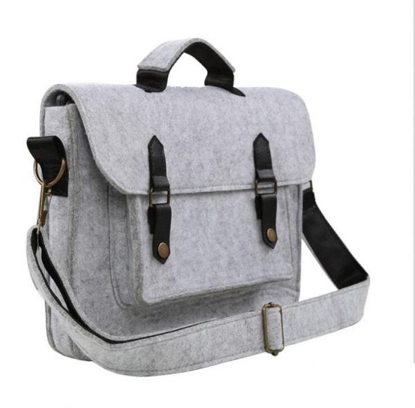 Factory manufacture Wool Felt Laptop messenger bag for wholesale