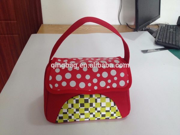 Fashion leather baby diaper bag,mommy tote bag with double layer interior