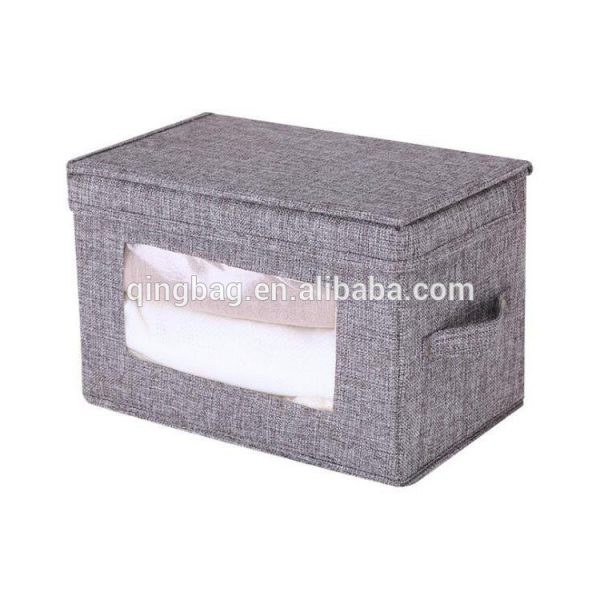 Foldable grey 4 sizes set jute storage packing cube organizer