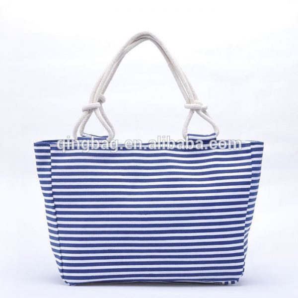 Fashion stripe women lady handbag beach bag