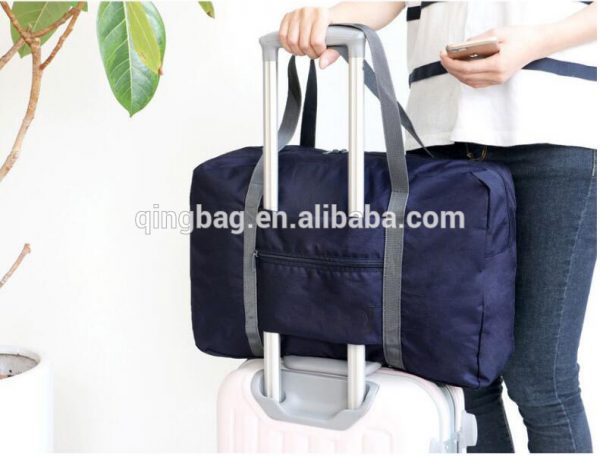 Foldable soft ripstop weightless travel tote handbag