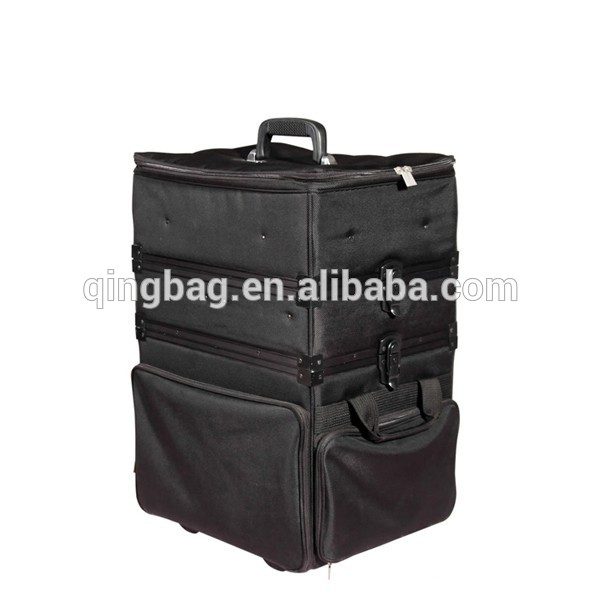 Professional soft-sided 3-Piece makeup trolley case