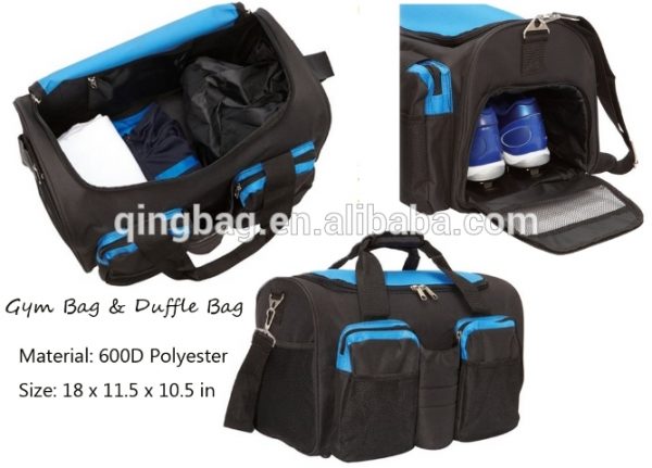 With Wet Pocket Sports Gym Duffle Bag