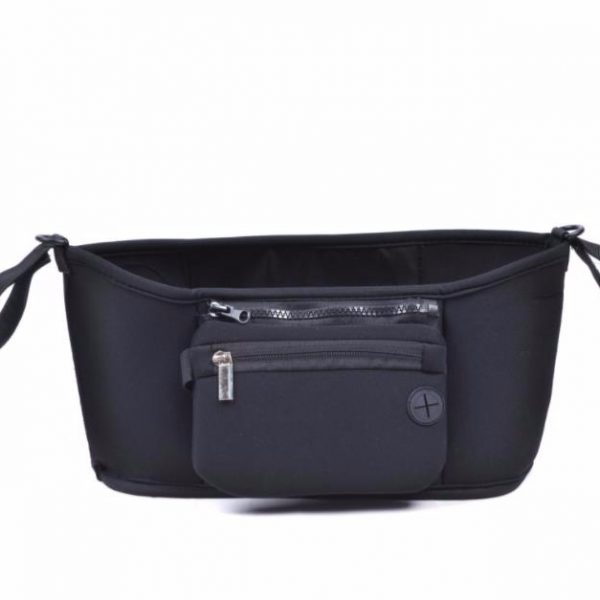 Baby Stroller Organizer Bag with Hook & Loop Fasteners Trolley Universal Storage Carriage Bag