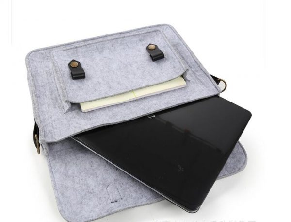 Factory manufacture Wool Felt Laptop messenger bag for wholesale