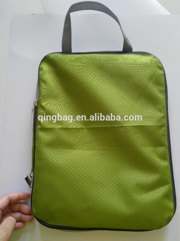 Travel packing cubes with shoes and laundry organizer bag