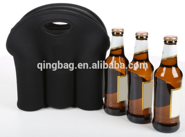 Deluxe Insulated 6 Pack Bottle Neoprene cooler bag for wine