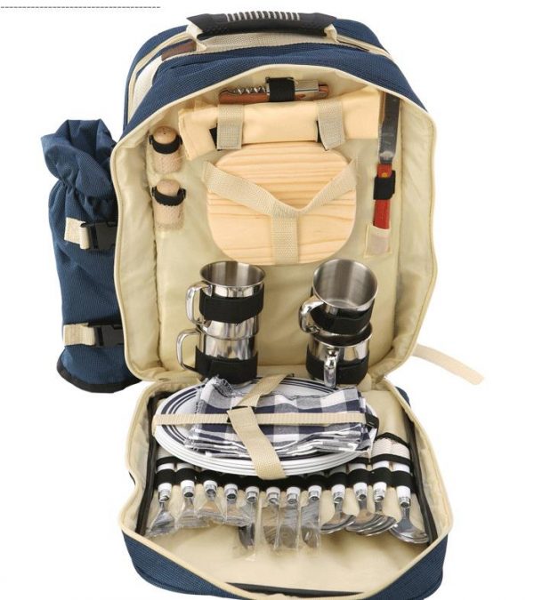 4 person Wine bottle outdoor picnic cooler backpack