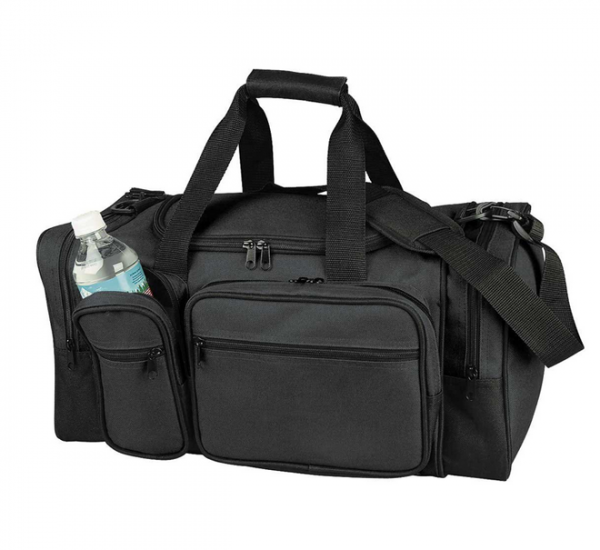 Water resistant fold-able oxford rip-stop travel bag for team with Shoes Compartment logo custom
