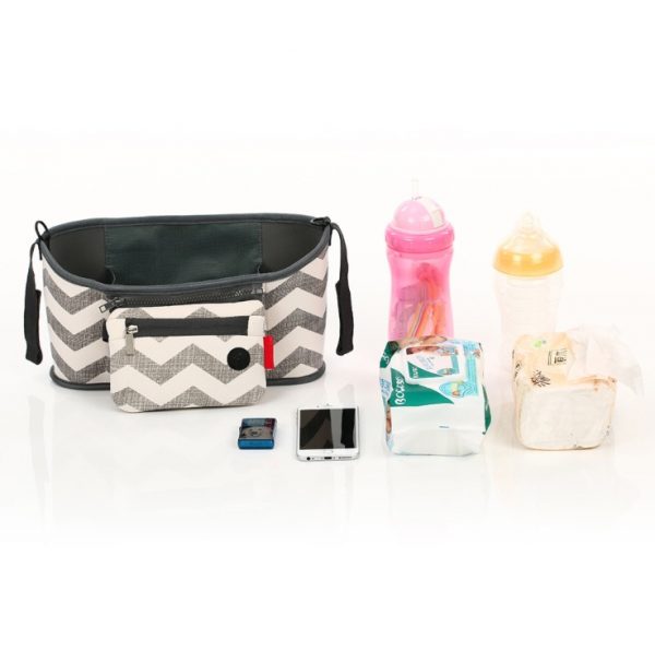 Factory made cheap price high quality mummy stroller organizer bag snowflake water resistant fabric