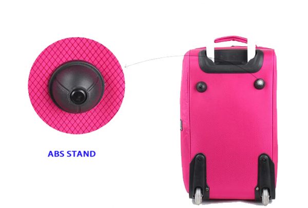 Woman carry on luggage, fashionable ladies bag on wheels sport bag trolley claret