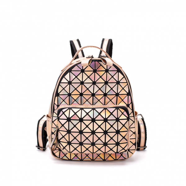 Custom High quality Outdoor shiny unisex waterproof backpack holographic laser USB backpack