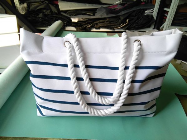 Stripe Canvas Tote Bag