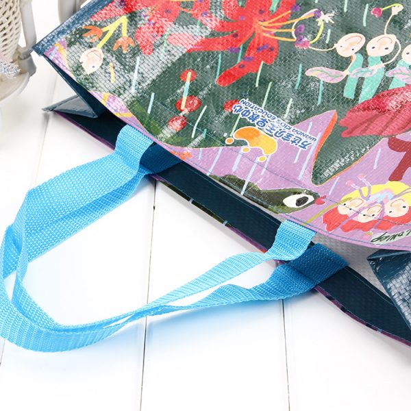 Waterproof PP woven high quality tote bags wholesale colorful printing