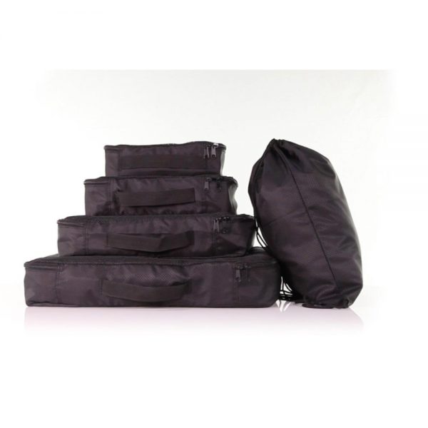 Factory custom 5 Set Packing Cubes Travel Organizers with Laundry Bag and shoes bag